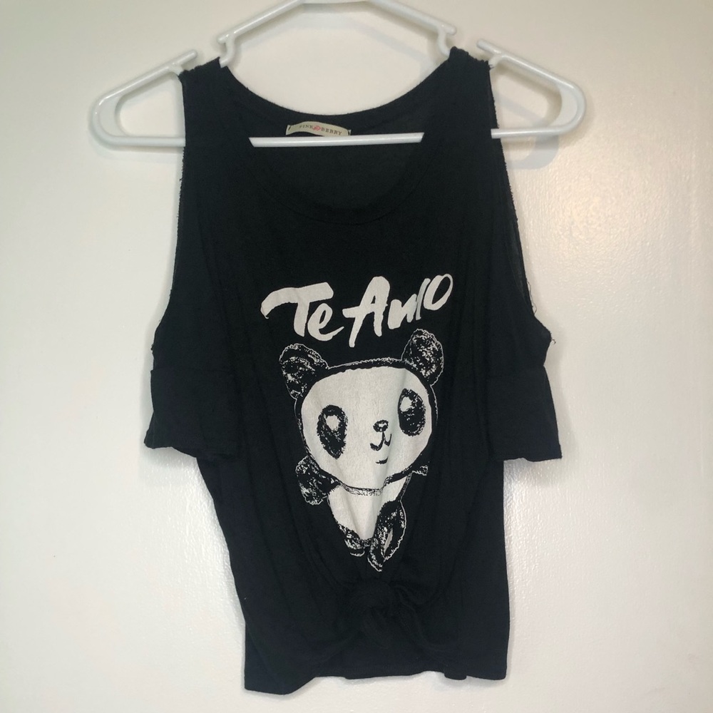 Black Graphic Tied Shirt